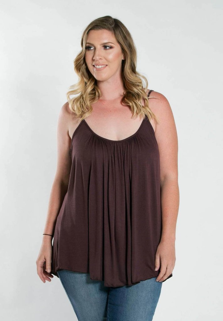 Plus Size Top 1X-5X SWAK Pretty Cami USA MADE Rayon Spandex Many Colors NEW