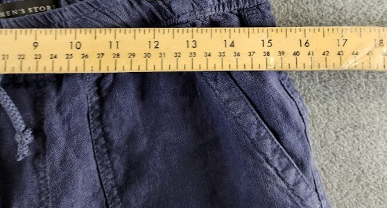 The Men’s Store at Bloomingdale’s Solid Linen 7″ Shorts Men’s 34 Navy Pull On