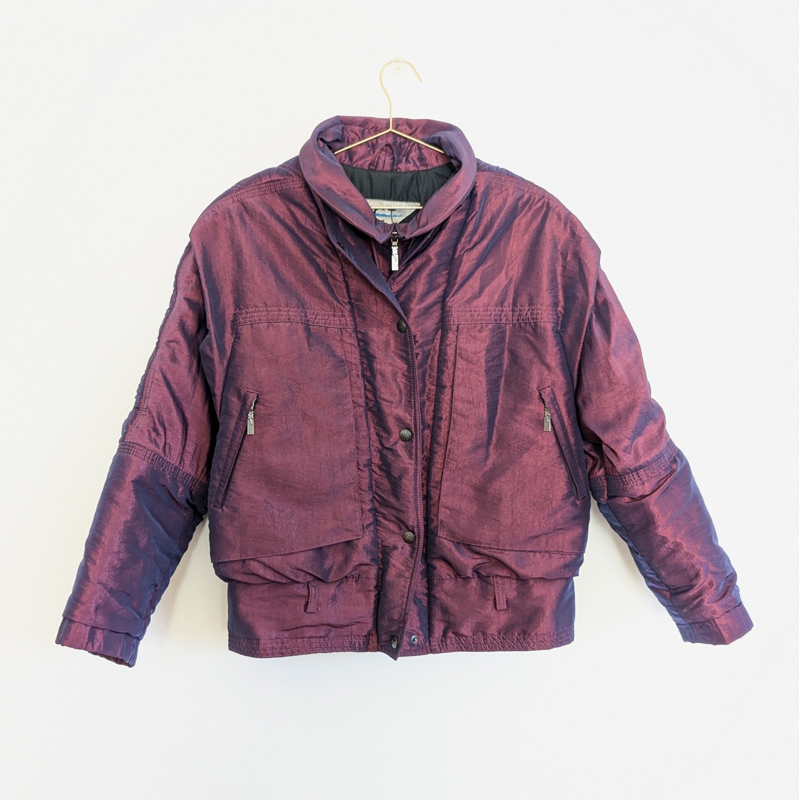 XCT Jacket Vintage Sz M-L Purple Pink Iridescent Motorcycle Y2K 80s 90s