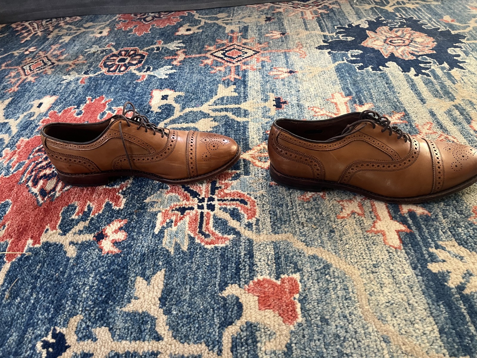 Allen Edmonds Strand Men’s Size 10 D Brown Leather Oxford Cap Toe Dress Shoes