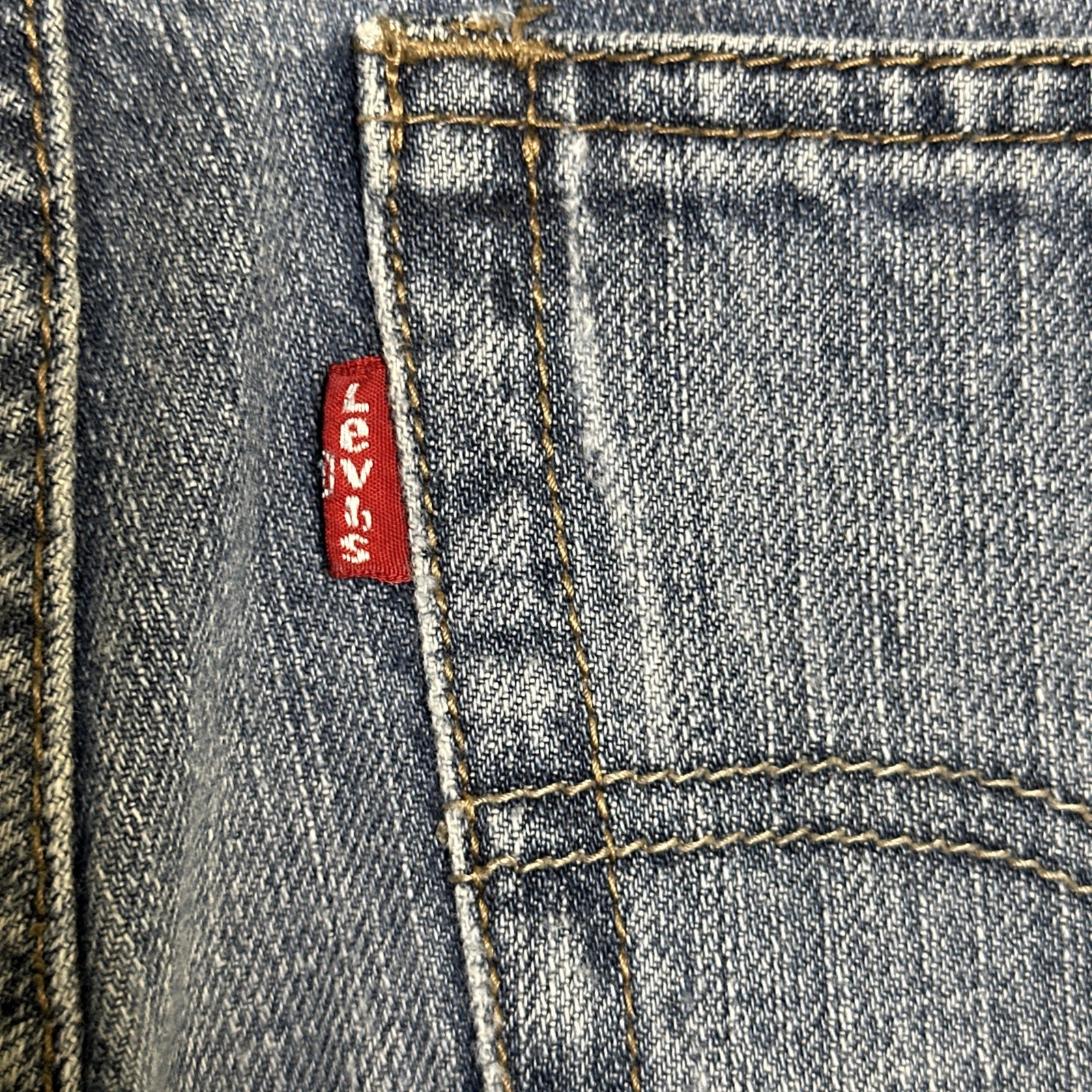 # 78 Levis 505 Regular Fit Jeans Mens 12 Husky Blue Denim Straight Leg 32×27