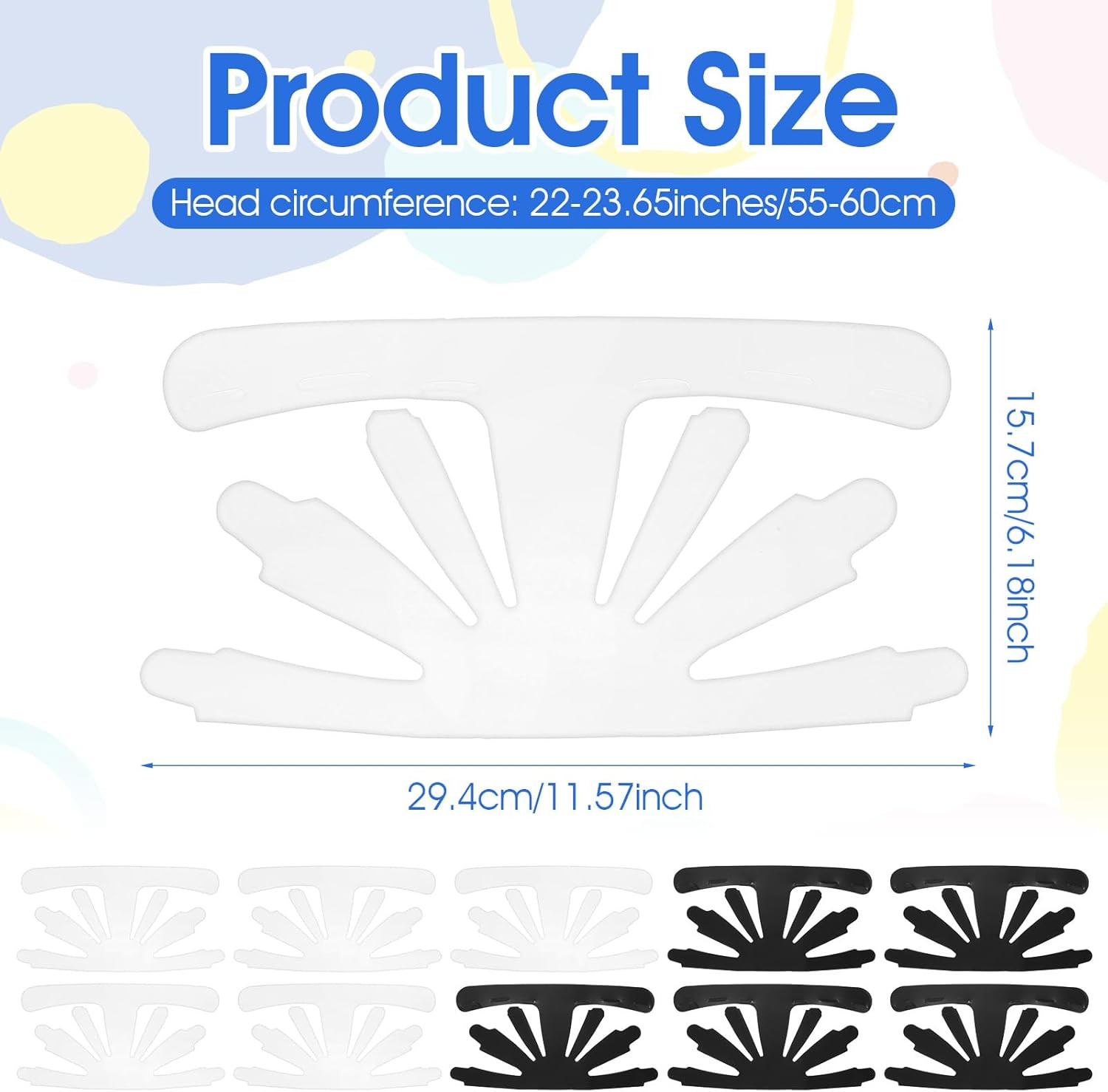 10Pcs Hat Shaper Insert, Plastic Bump Cap Inserts Baseball Cap Inserts for Shape