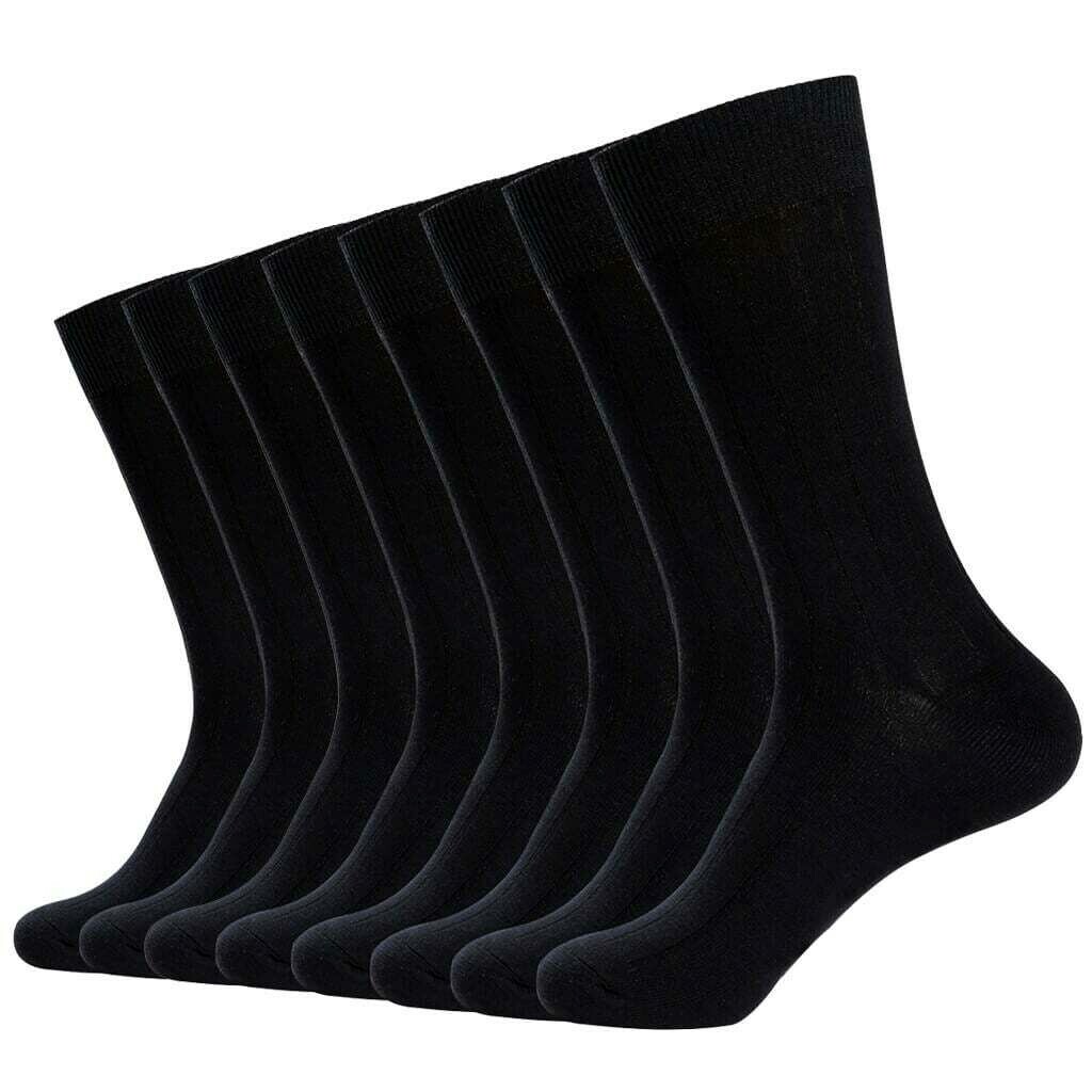 3-12 Pairs Mens Cotton Mid Calf Crew Business Multicolor Dress Socks Size 10-13