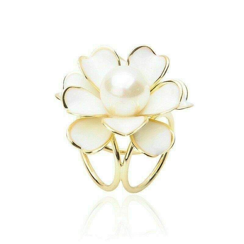 Women Scarf Buckle Ring Clip Brooch Vintage Holder Flower Silk Scarves Jewelry