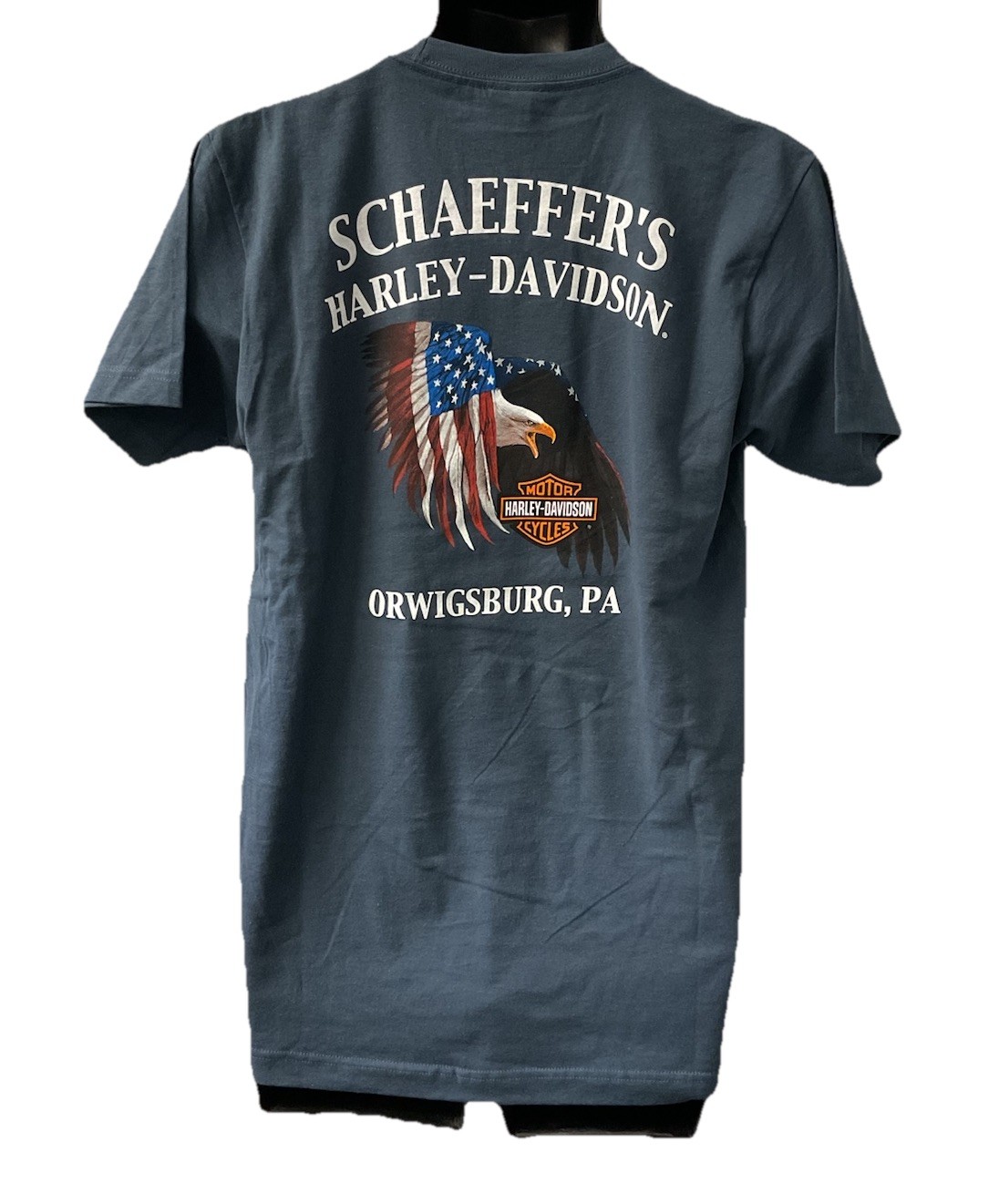 Harley Davidson Men’s American HOG Short Sleeve T-Shirt Blue 402946320