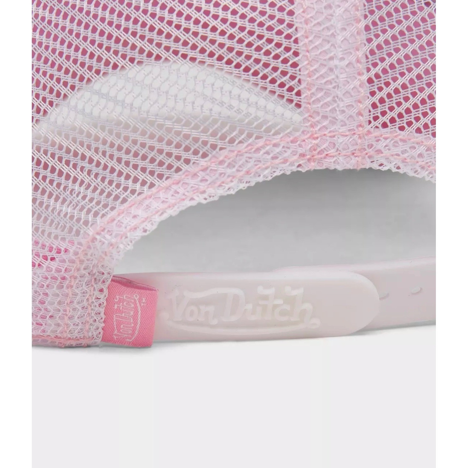 NEW Von Dutch Pink Velvet White Mesh Trucker SnapBack White Red Patch Unisex hat