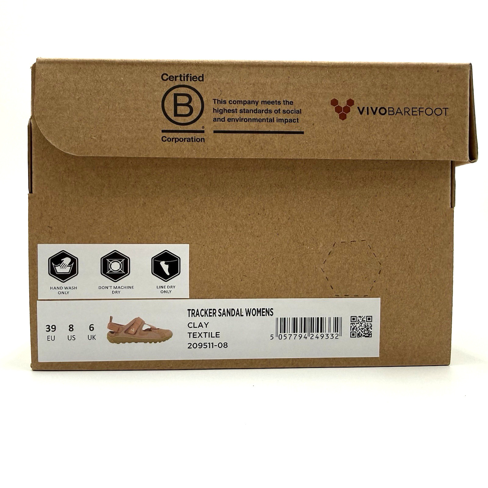 Vivobarefoot Women’s Tracker Sandal Slingback Textile Synthetic 209511-08 Clay