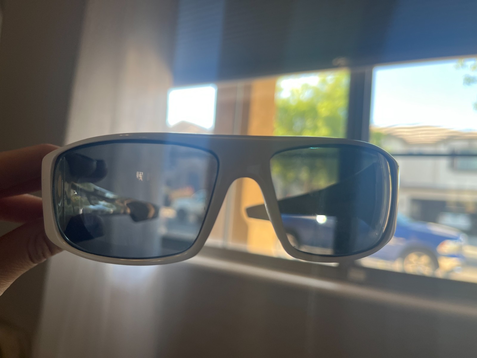 White Logan Spy optic Sunglassses