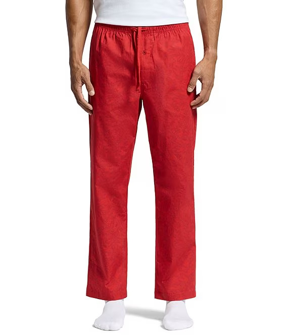 Psycho Bunny Printed Allover Bunny Woven Cotton Men’s Pajama Lounge Pant New
