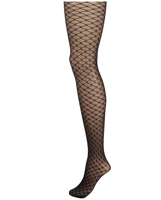HUE Faux Net Sheers Control Top Pantyhose Black Size 2 – NWT