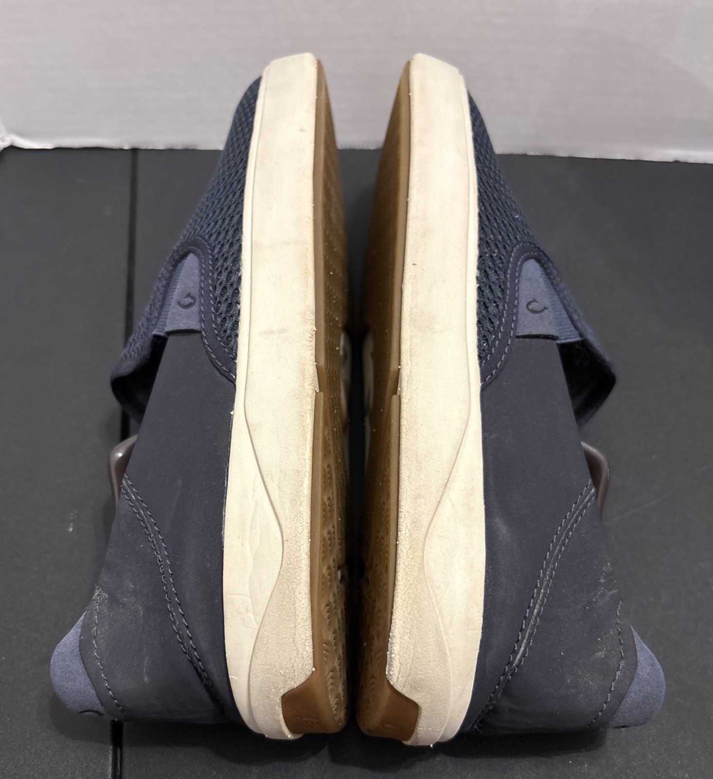 OLUKAI Lae’ahi Mens 9.5 Navy Blue Slip- On Casual Mesh Sneaker Shoe
