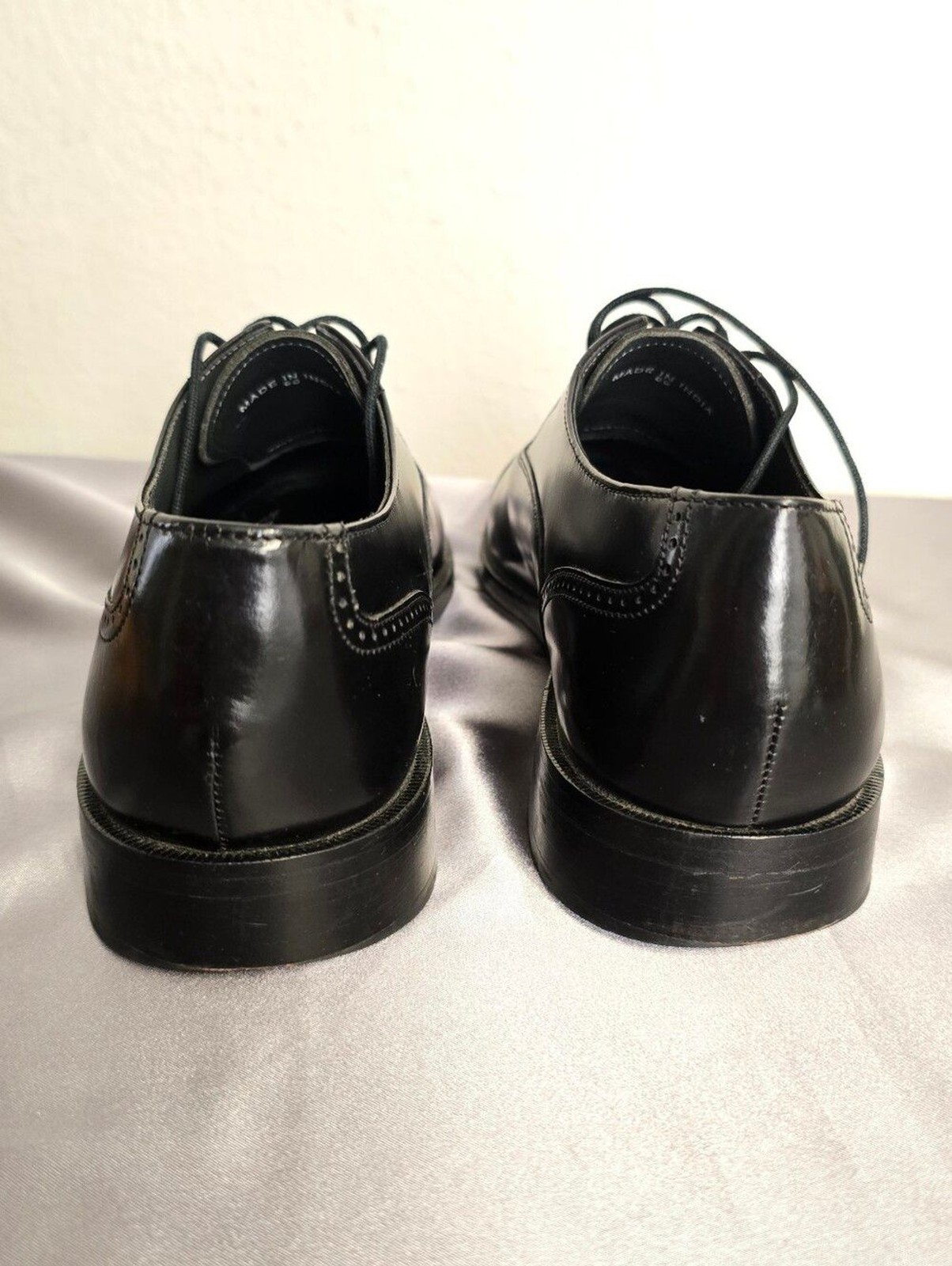 Bostonian Black Cap-Toe Leather Oxford Dress Shoes
