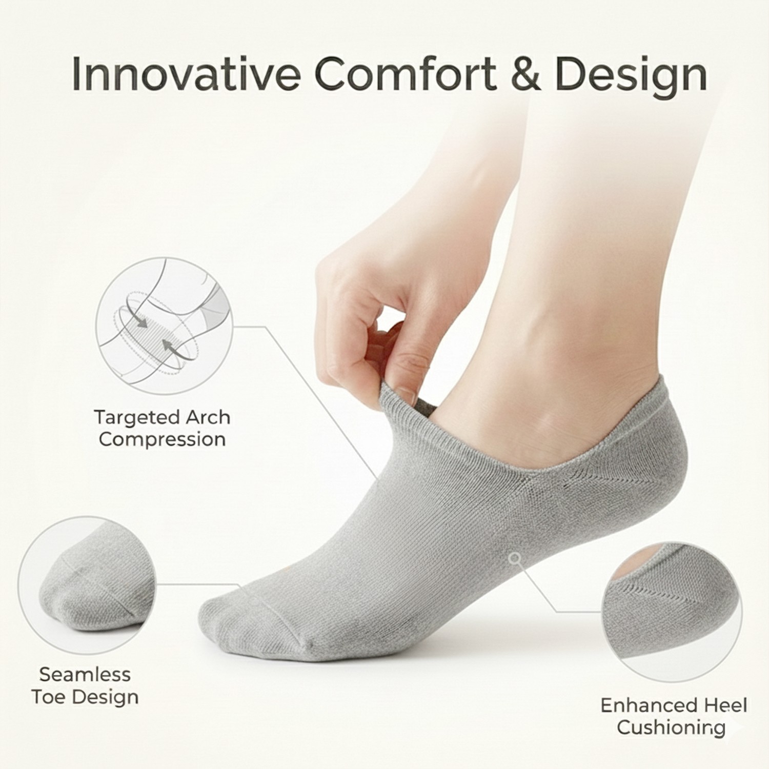 3-12 Pairs Men Invisible No Show Nonslip Loafer Low Cut Solid Cotton Socks 10-13