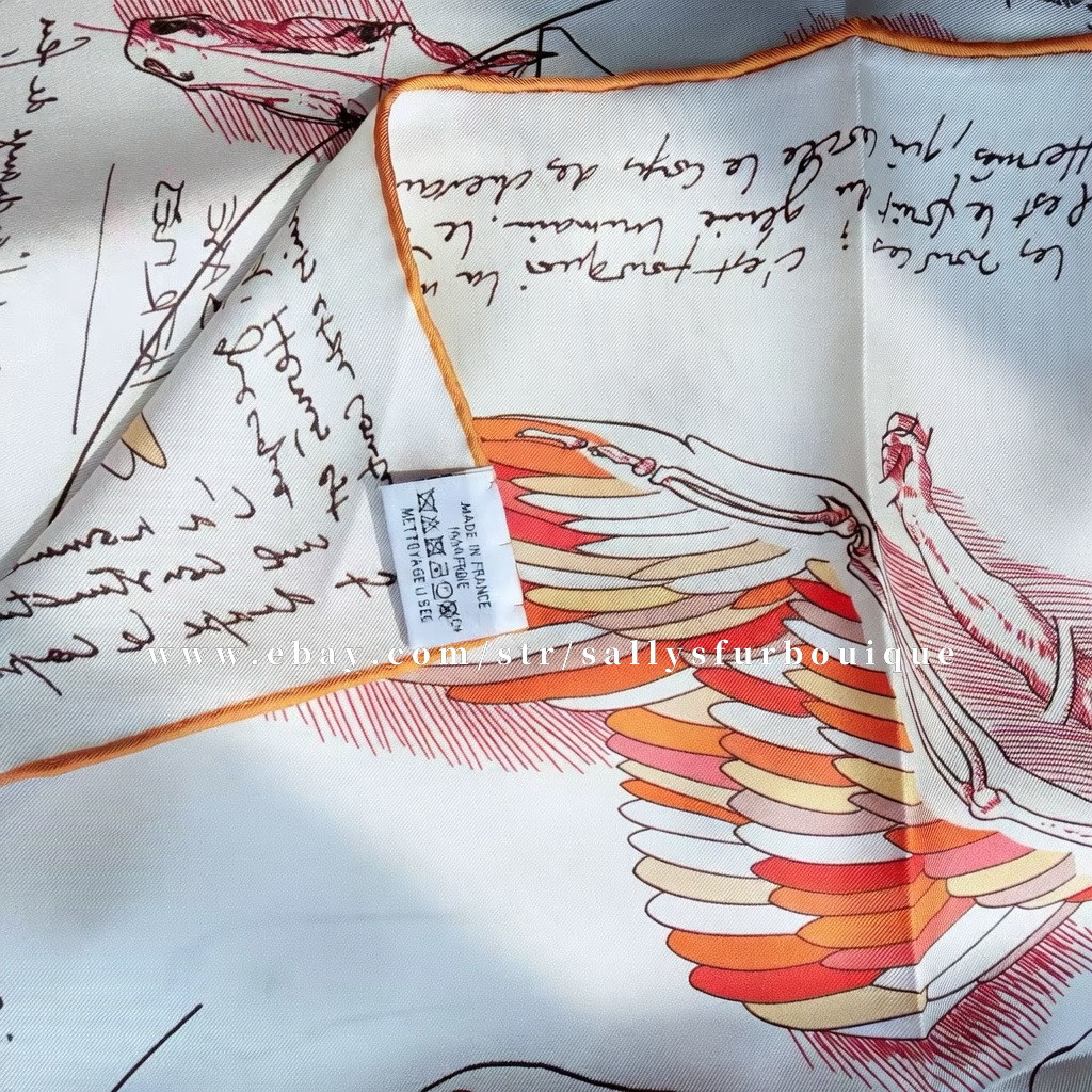 2026 Sallys 18 Momme Twill Silk Wrap Scarf Fly Horse Print Double Face Shawl 35″