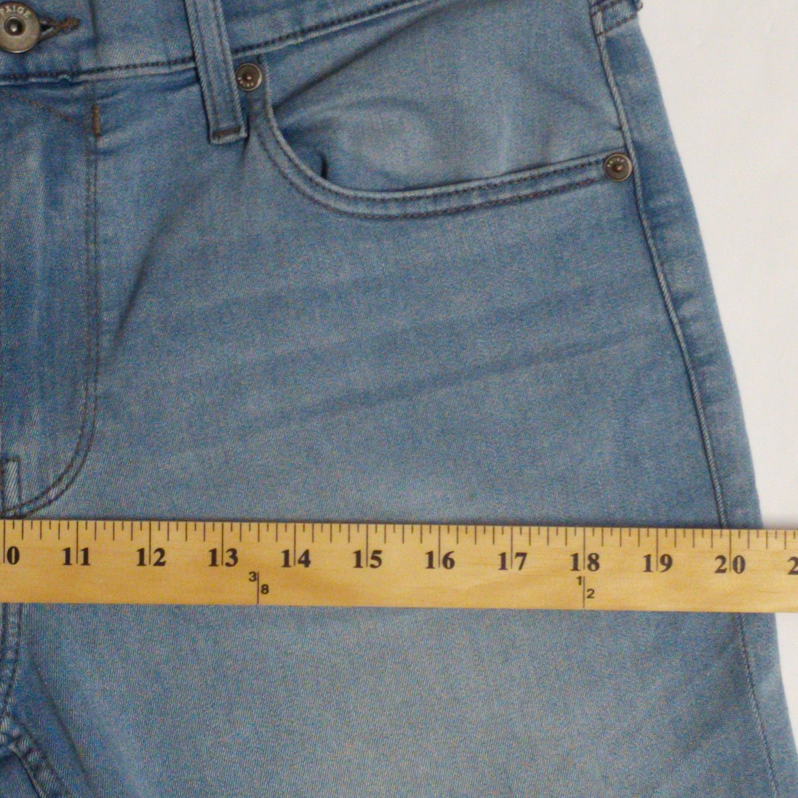 PAIGE Federal Men’s Jeans 34×33 Eberheart Light Blue Slim Straight