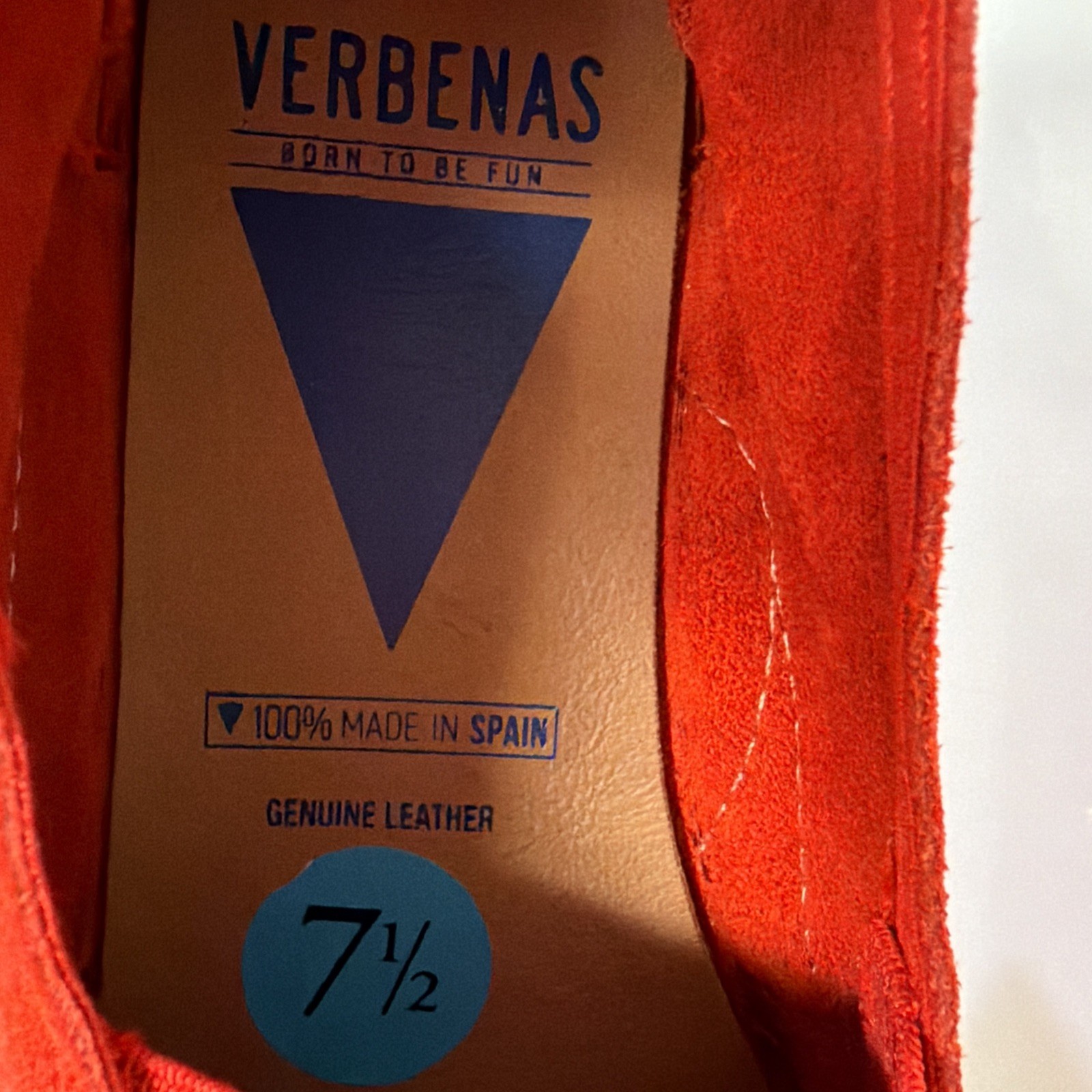 Verbenas Women’s Size 7.5 Red Suede Made in Spain New Espadrilles Flats