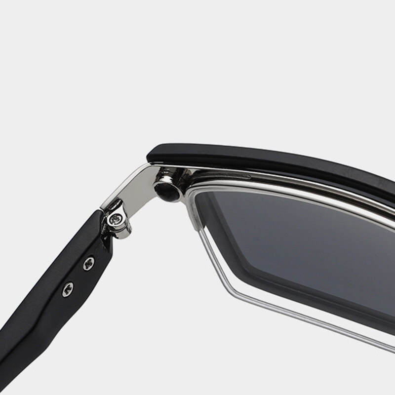 5pcs Clip-on Sunglasses Metal Eyeglass Frame Men Magnetic Polarized Glasses