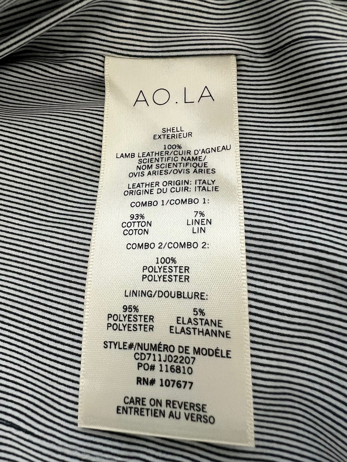 AO.LA by Alice + Olivia Lamb Leather Gray Biker Jacket w/Hood L/G-Moderate Use