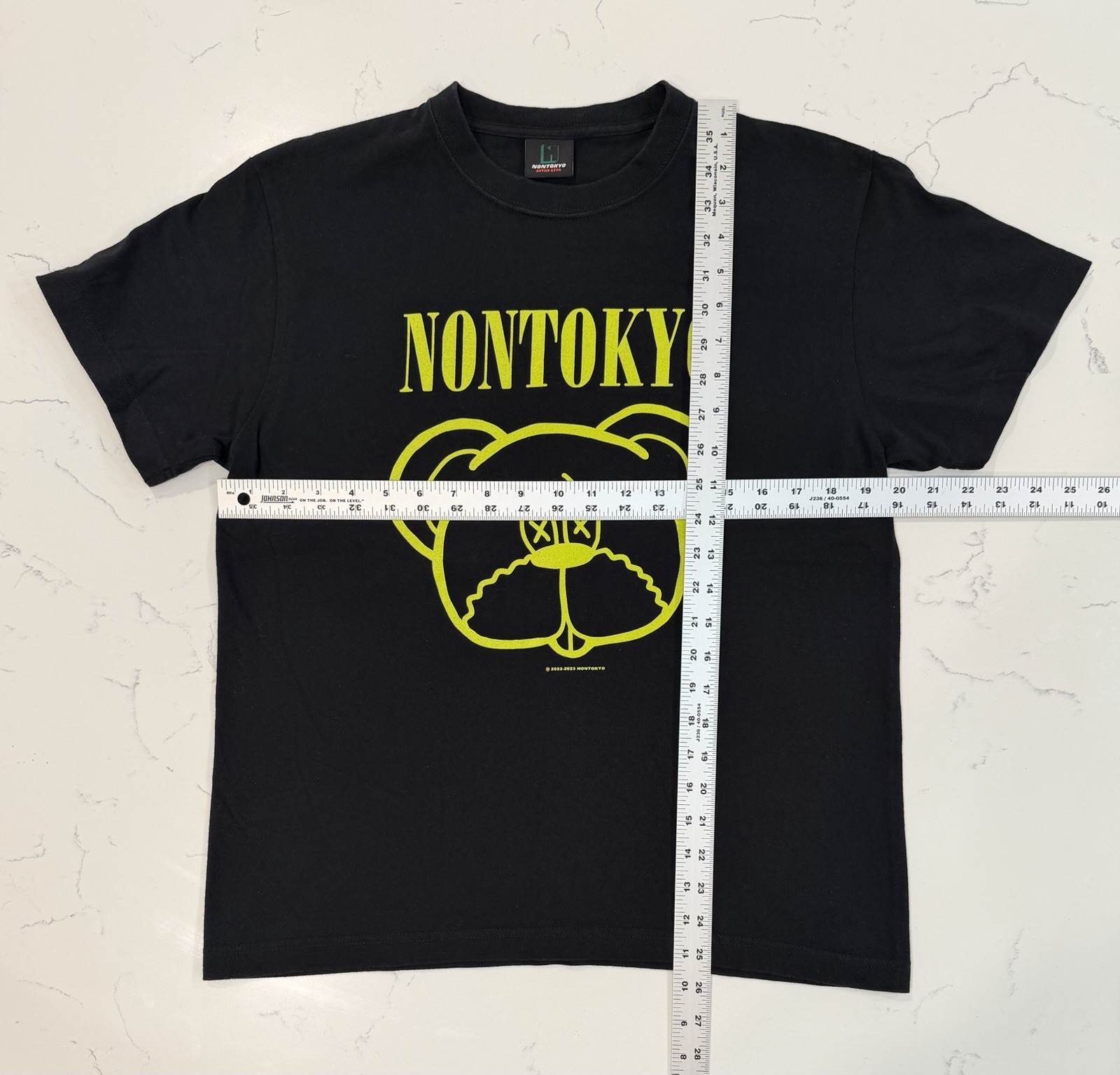 NON TOKYO Non Television Bear Graphic Tee Black Japanese Streetwear Tee