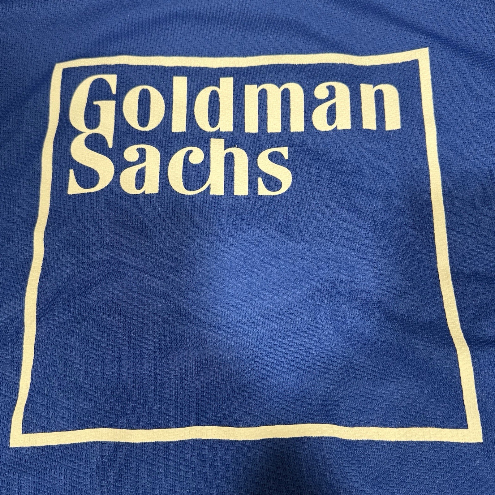Rare Goldman Sachs Blue & White Hockey Jersey Investment Banking Men’s Size XL
