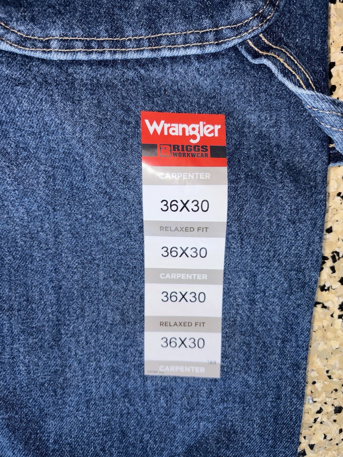 Wrangler RIGGS Workwear Room2Move Men’s Relaxed Fit Carpenter Jeans Blue