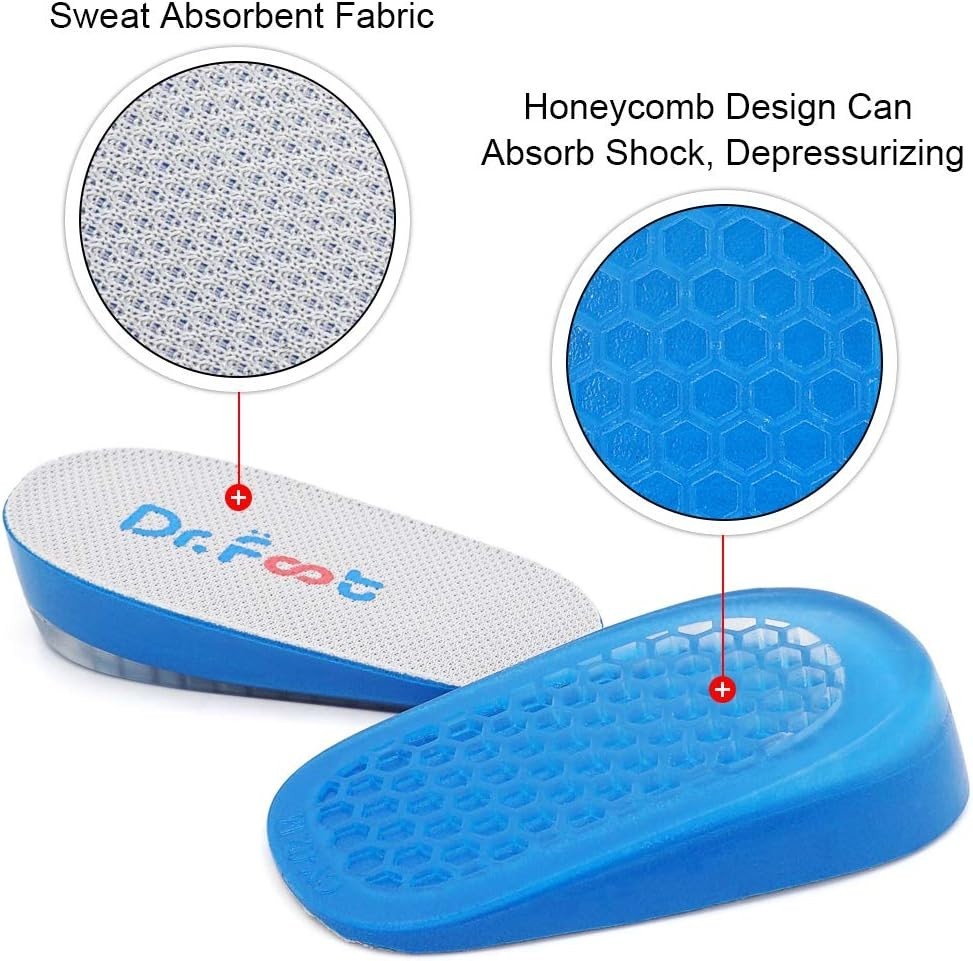 Anti-Slip Height Increase Insoles – Shock Absorbing Heel Lift for All Shoes