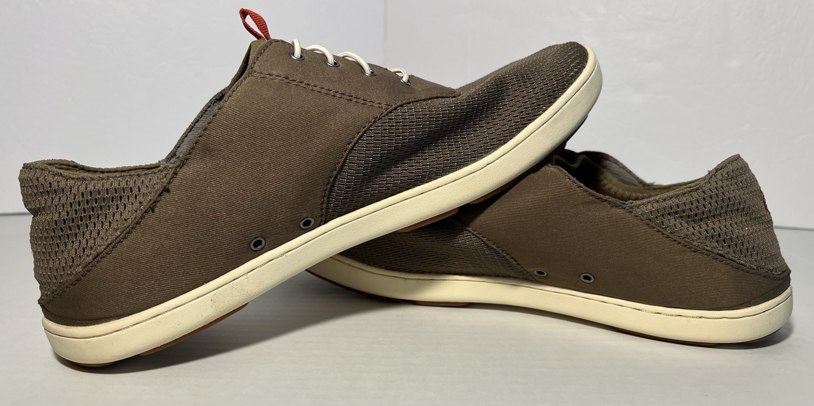 Olukai Mens Nohea Moku Brown 10283-RK13 Slip On Sneakers Shoes Casual Size M11