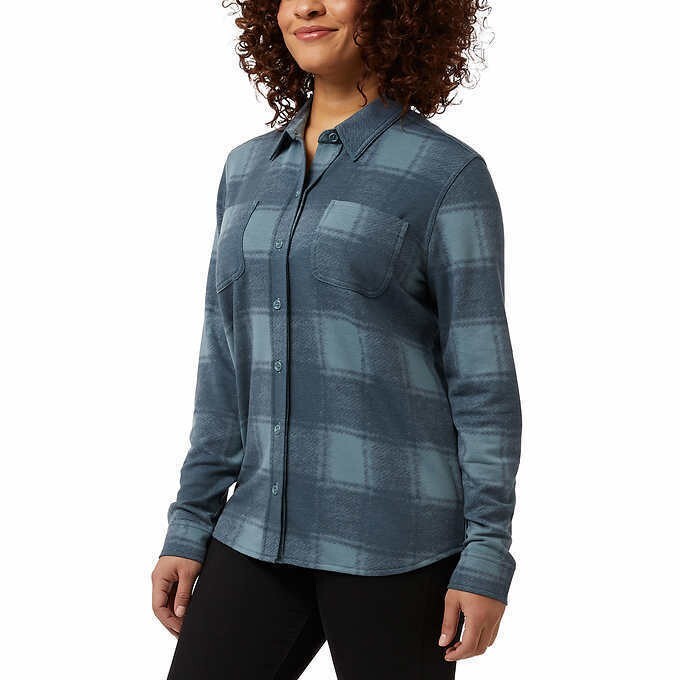 32 Degrees Ladies’ Cozy Knit Button-Up Shirt VARIATION