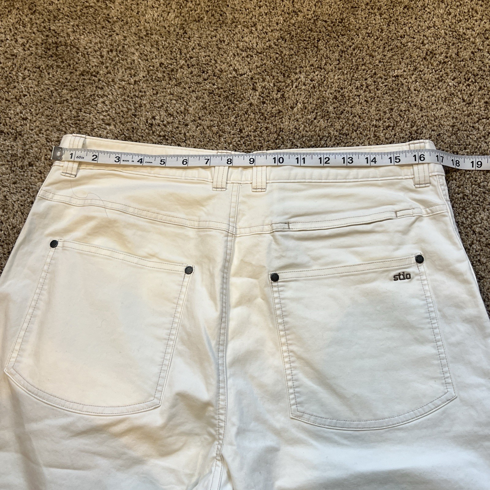 NWT Woman’s 14 Stio Rivet Twill Carpenter Pants Light Ivory Double Knee