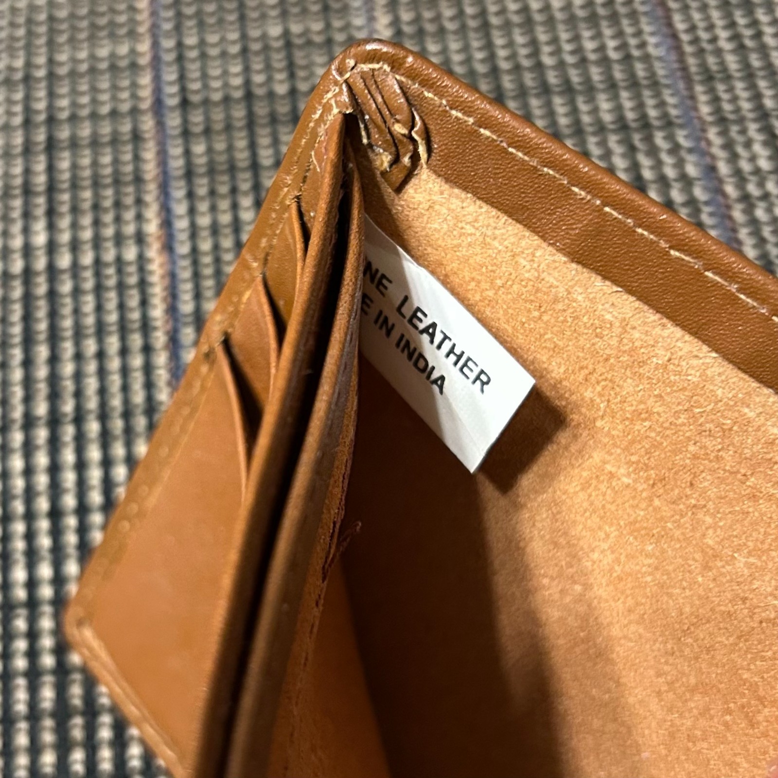 Genuine Brown Leather American Standard Credit Card Holder Case BiFold Wallet