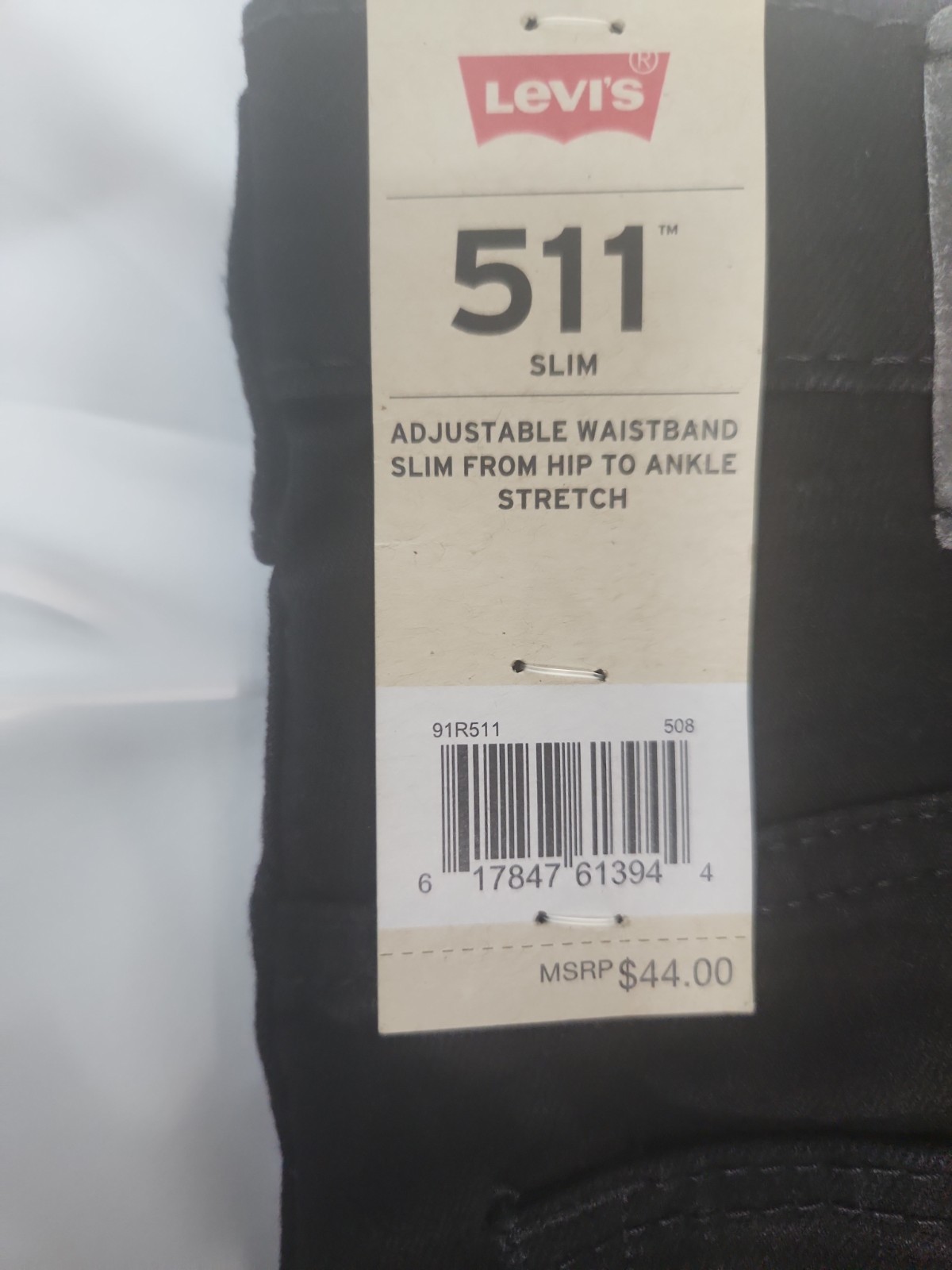 Levi Strauss Boy’s Adjustable Waistband 511 Slim Fit Stretch Denim Jean