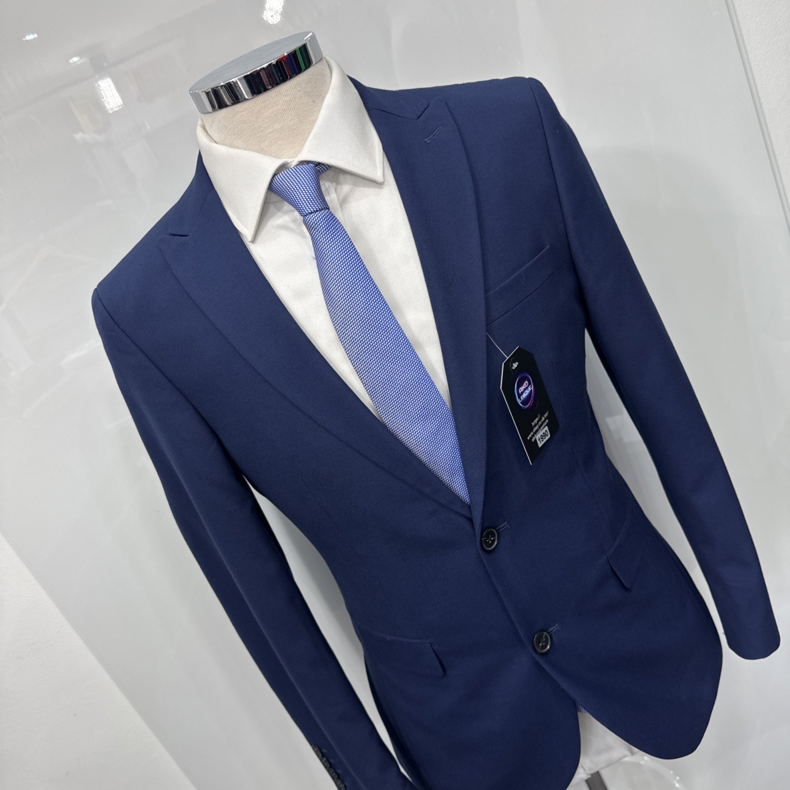 NEXT TAILORING Blue Slim Fit Modern Suit Jacket Blazer Chest 38 Short