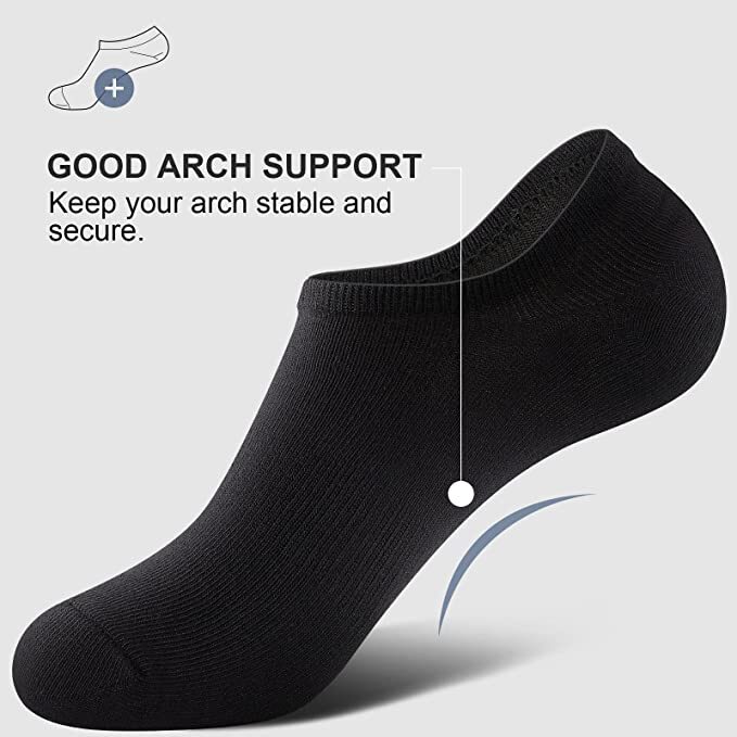 3-12 Pairs Mens Invisible No Show Nonslip Loafer Low Cut Cotton Liner Boat Socks
