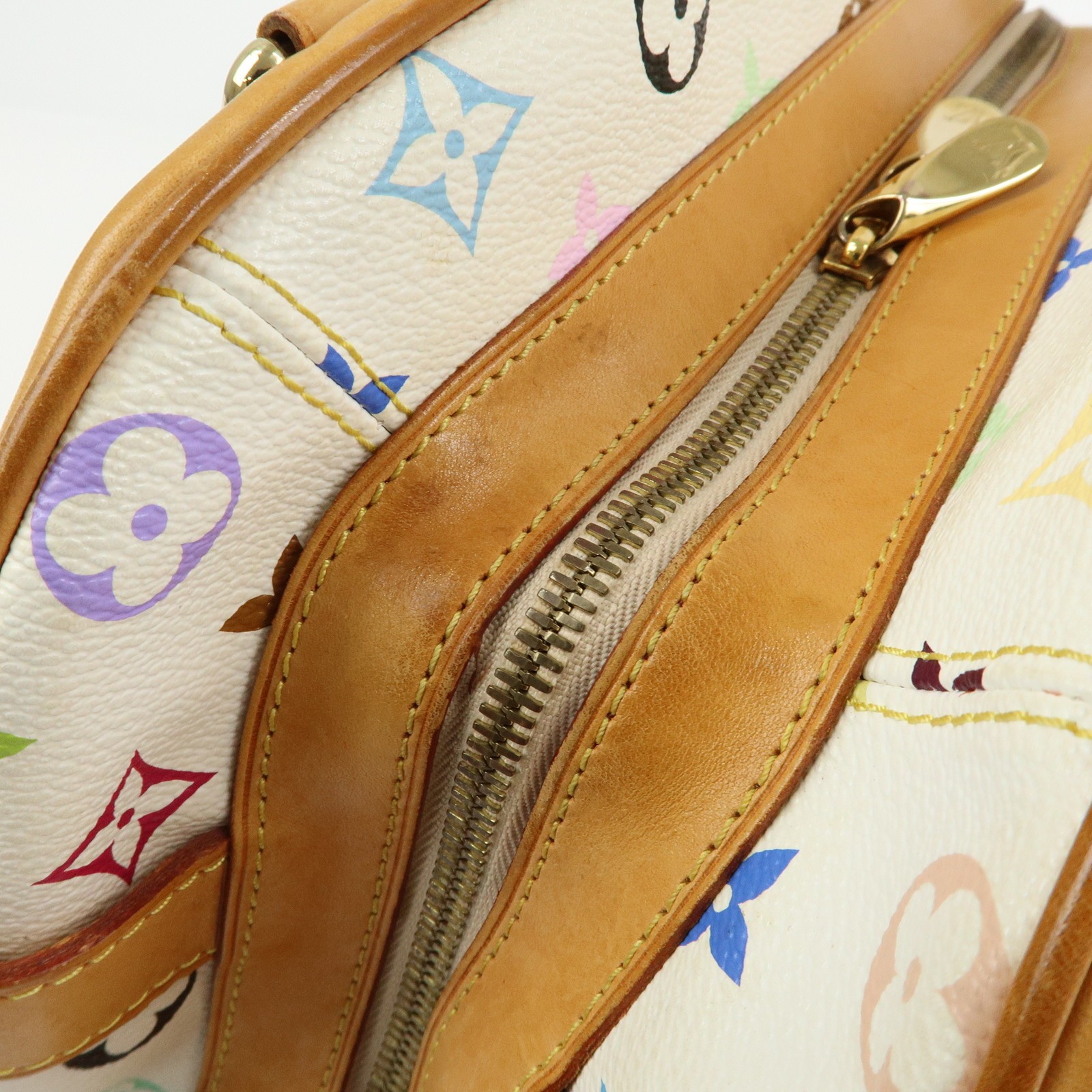 Louis Vuitton Monogram Multicolor Claudia Hand Bag Blanc M40193 Auth Used F/S