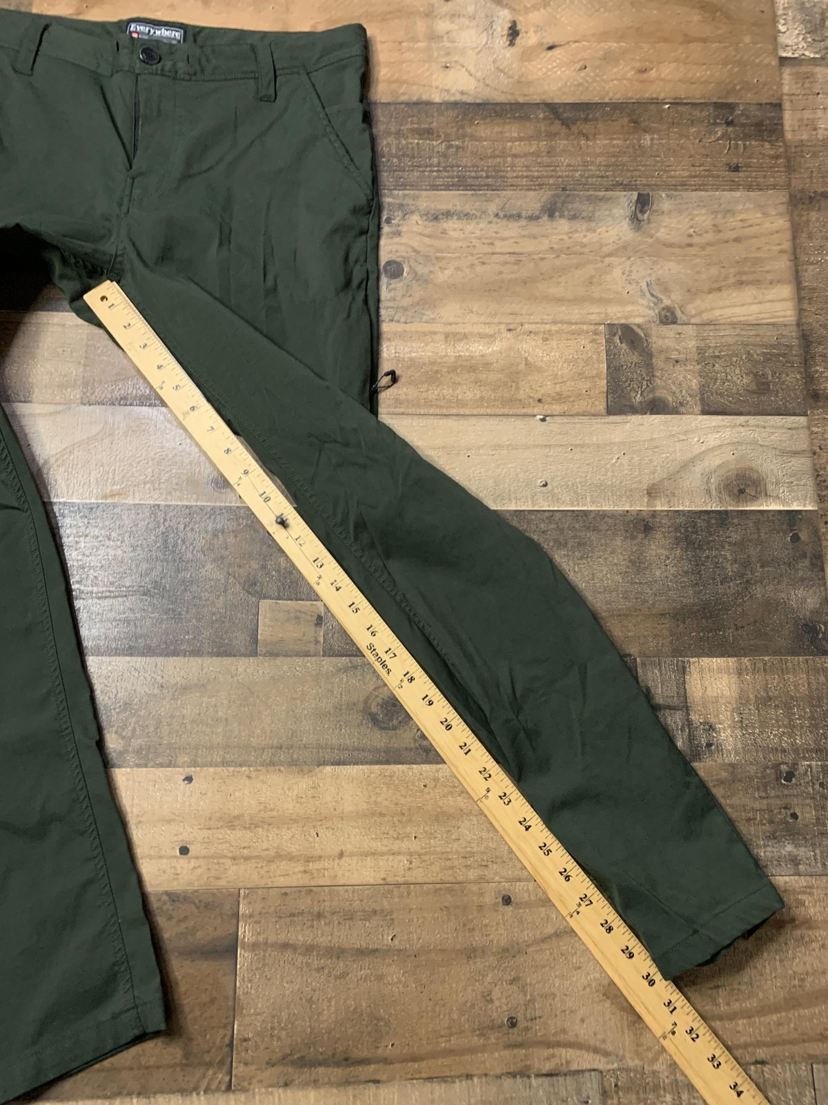 686 Everywhere Pants Mens 34×30 Green Slim Fit Stretch Hiking Tech Softshell