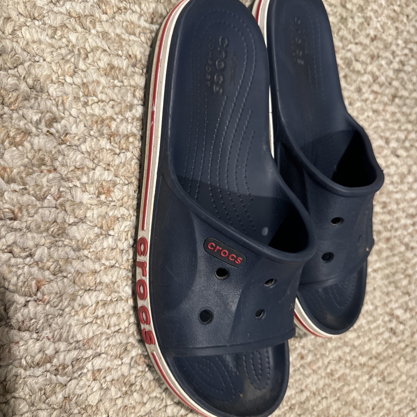 Crocs Men (7)and Women (9)Crocband II Slides Navy