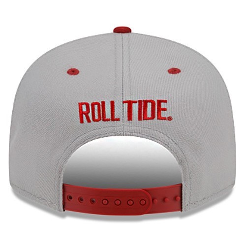 New Era Alabama Crimson Tide Snapback Hat NCAA Gray Burgundy 2 Tone Color Cap