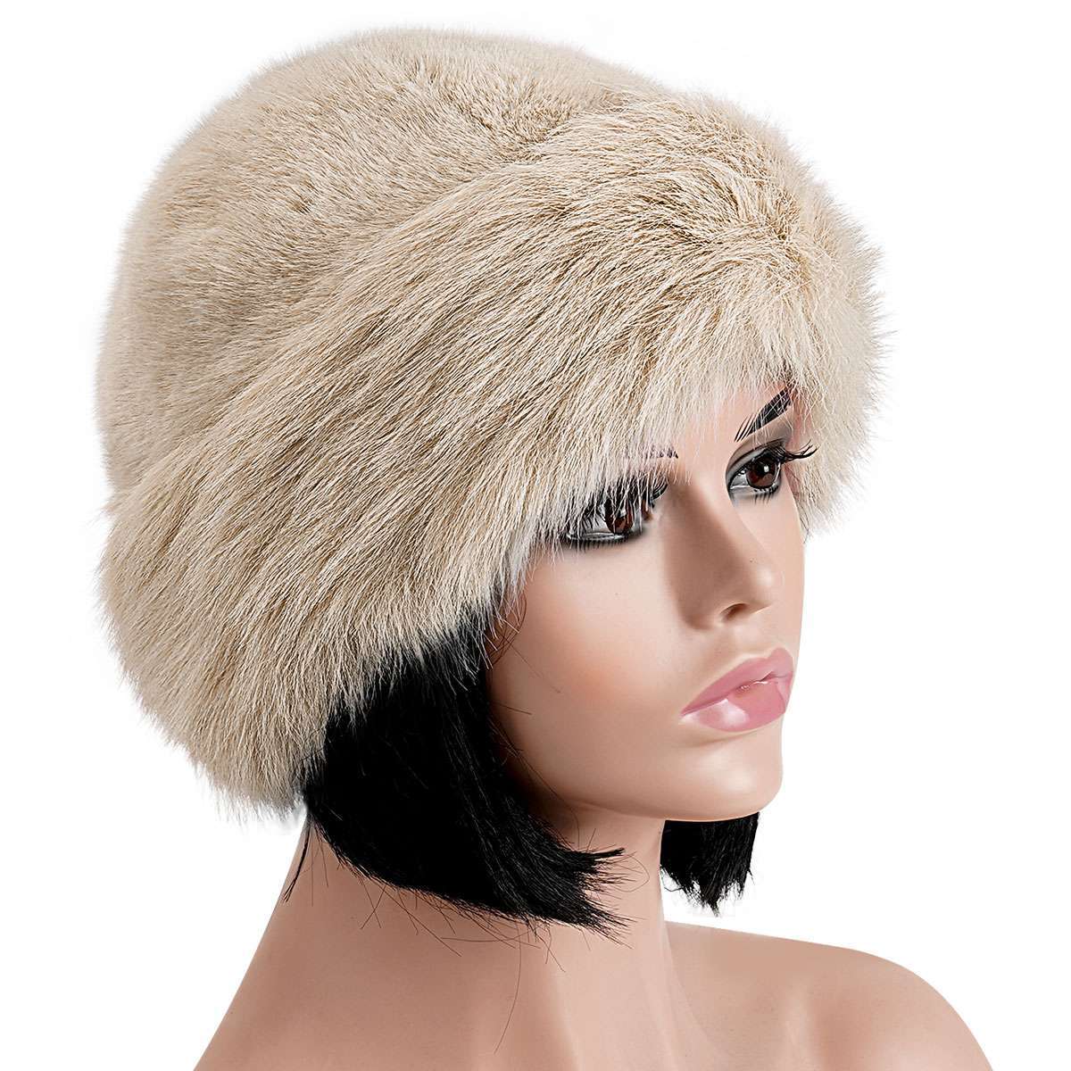 Fluffy Fur Bucket Hat Warm Fisherman Plush Winter Women Thick Furry Faux Russian