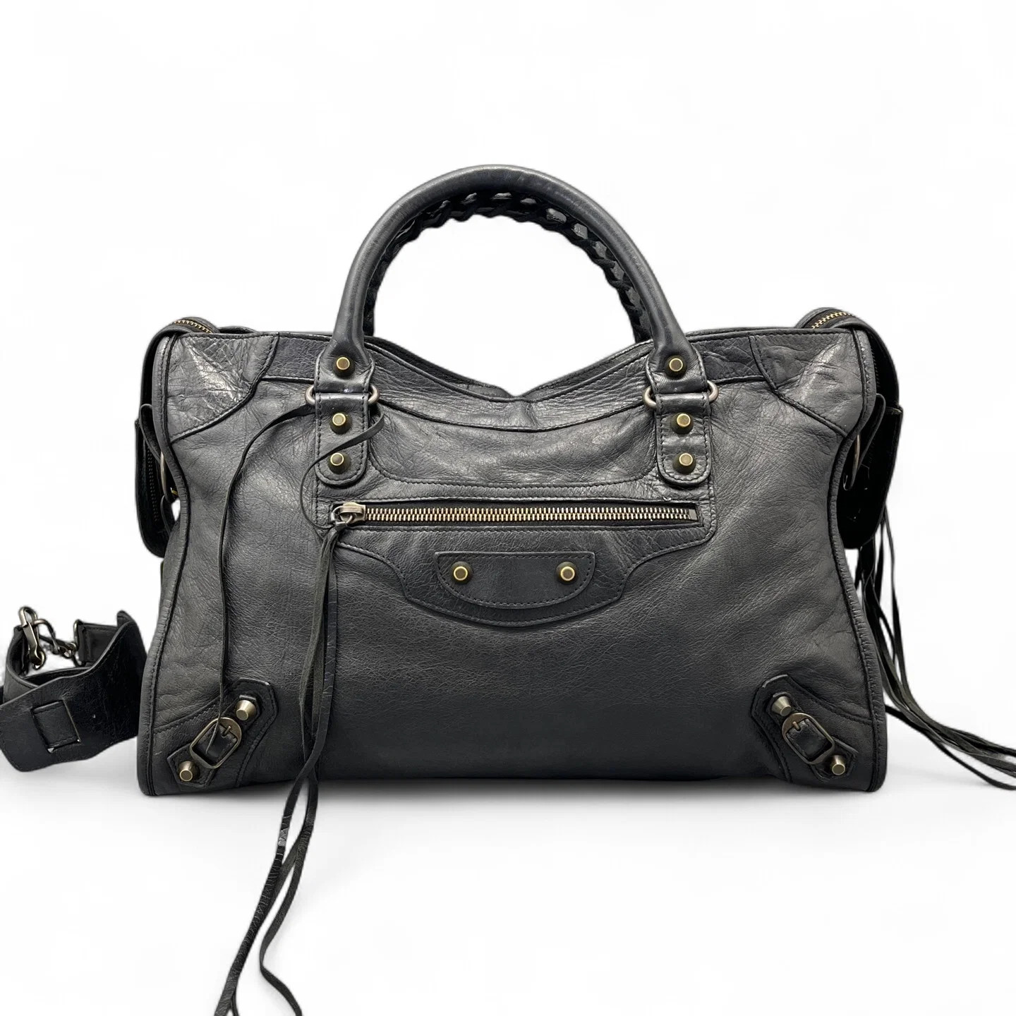 Balenciaga Medium City Black Arena Lambskin (ym062626b5r)