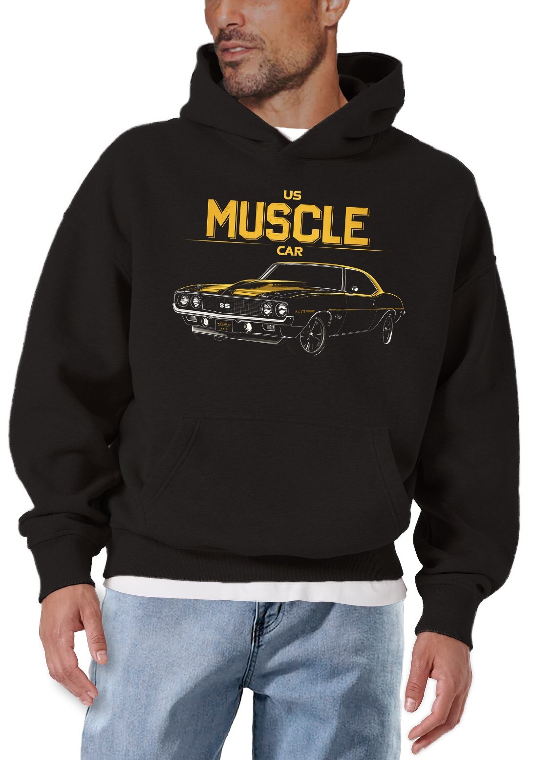 Mens Hoodie Black US Muscle Car Tuning Gifts S M L XL XXL XXXL XXXXL