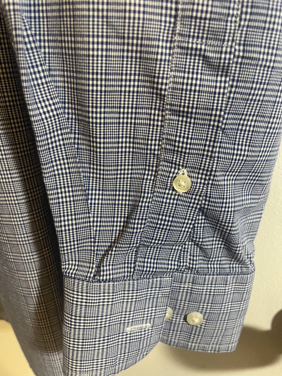 US POLO ASSN MENS DRESS SHIRT BLUE/WHITE REG FIT-XL 17/17-1/2
