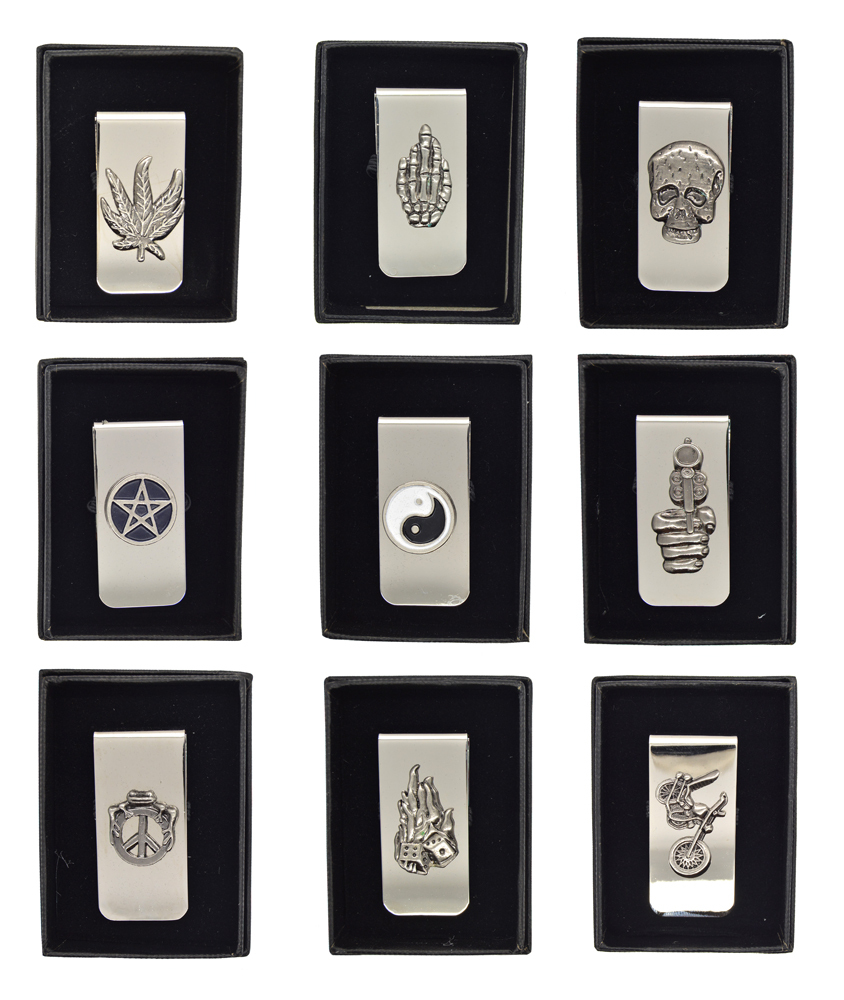 Money Clip & Credit Card Holder Novelty Stainless Steel 9 Design