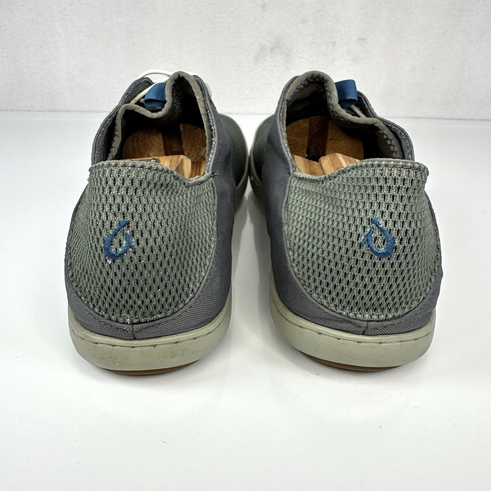 Mens OluKai Nohea Moku Casual Shoes Low Top Sneakers Gray Size 11 Comfort