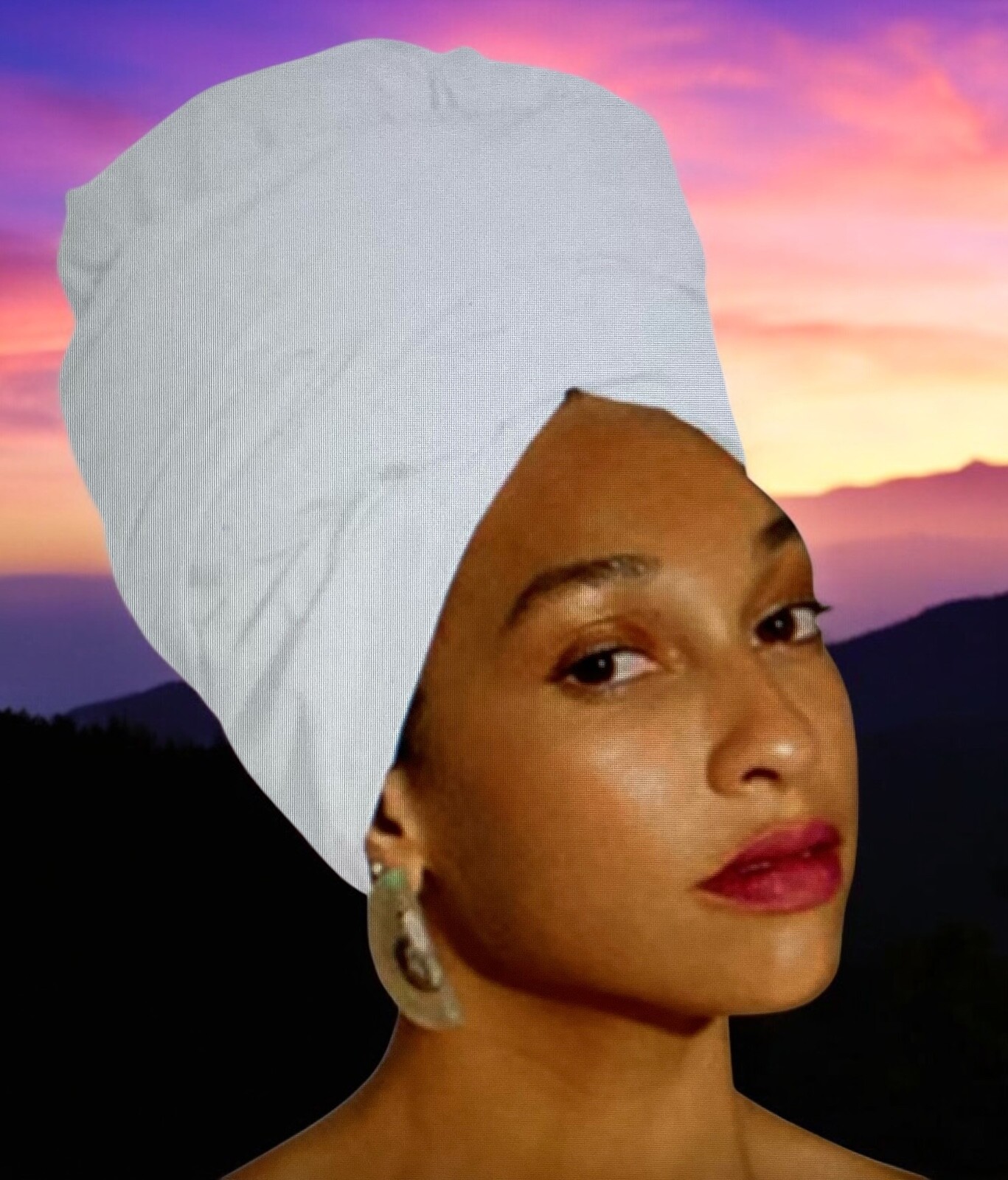 African Head Wrap Turban Stretch Jersey Long Scarf Soft Hair Wrap USA Seller