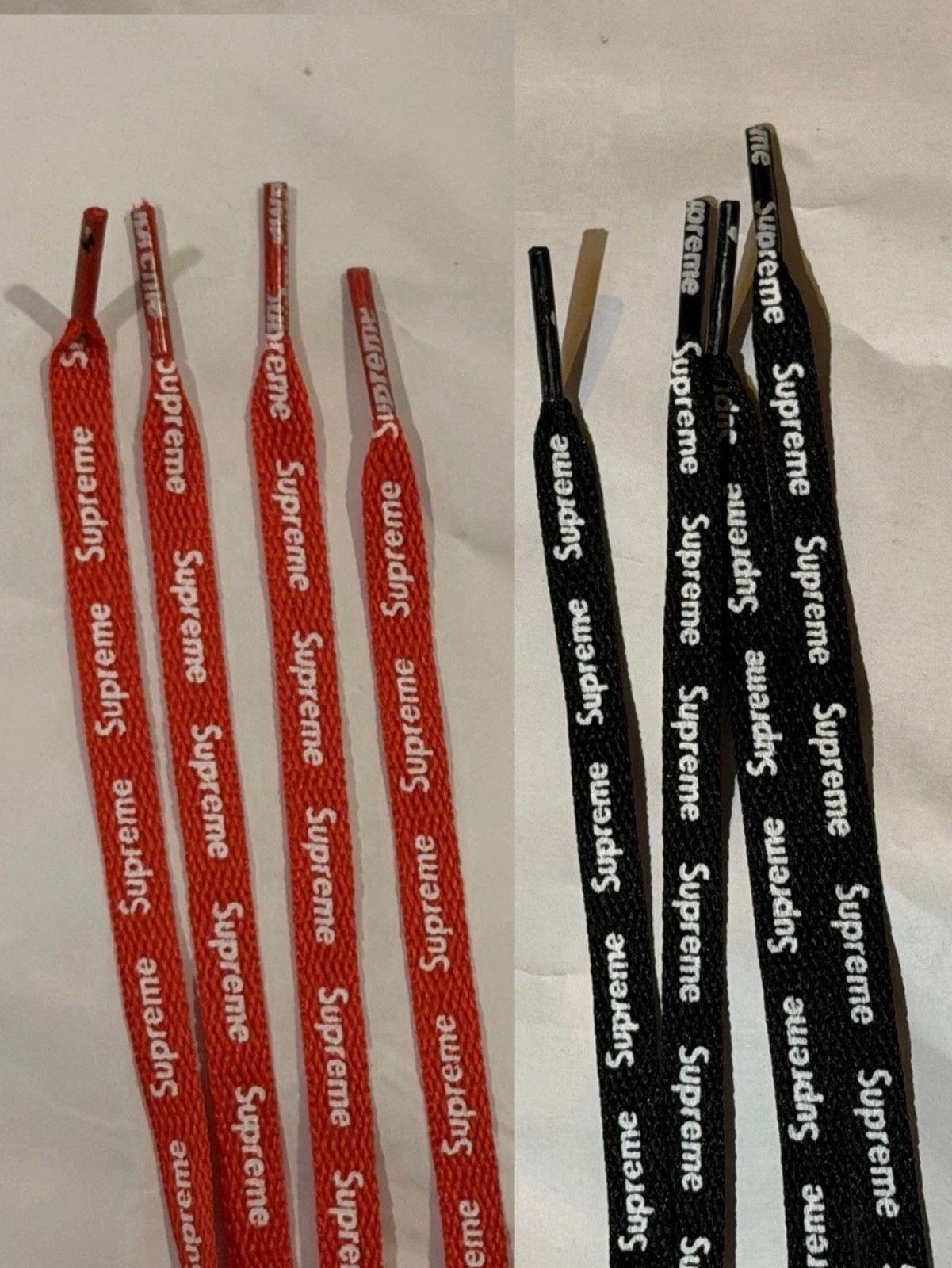 AF1 Supreme Shoe Lace 120 140 or 160cm Black or Red For AJ dunks, Air Force