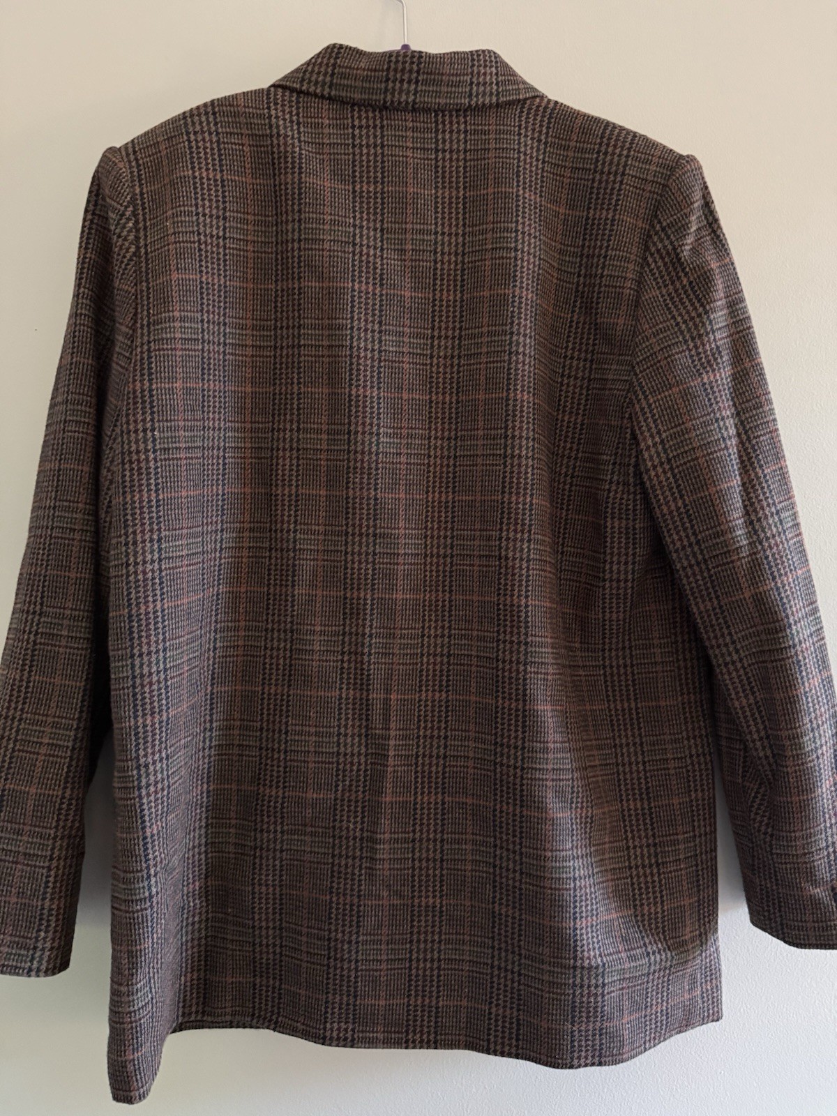 Vintage Women’s Sag Harbor Plaid Wool Blazer Size 14