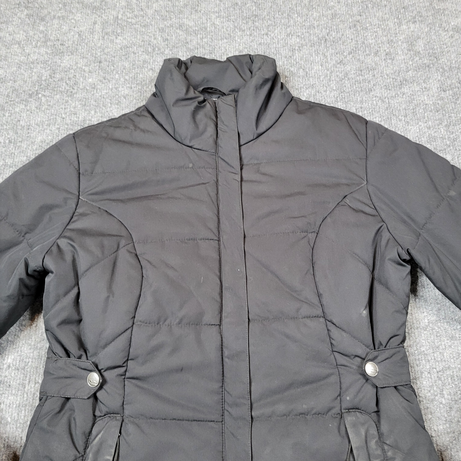 Oakley Jacket Womens Small Black Zip Winter Coat Insulated Pockets Outdoor READ*