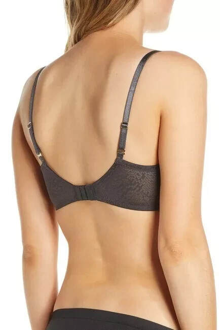 NEW Natori 711165 Conform Underwire Demi Fit Convertible Contour Bra Coal Sz 36D