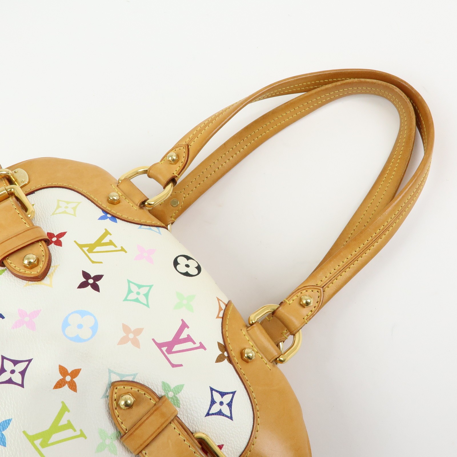 Louis Vuitton Monogram Multicolor Claudia Hand Bag Blanc M40193 Auth Used F/S