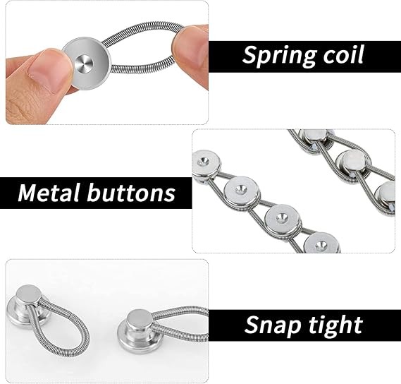 Metal Collar Neck Waist Extender Expander Buttons for Men Dress Shirt Pants Lot